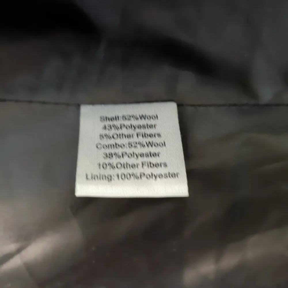 NWOT Egara Men's S M Blue Plaid Wool Pea Coat Layered Look Hooded Thick Heavy